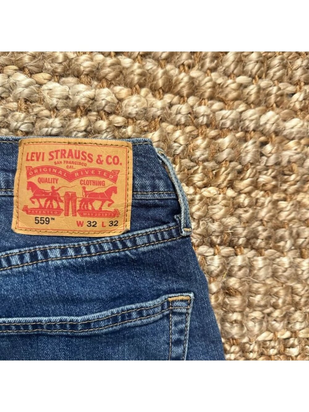 Levi's 559 Relaxed Straight Fit Blue Denim Jeans Men's Size W32 L32